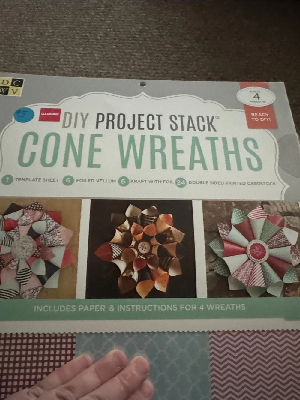 DIY Project Stack Cone Wreaths - Mint, Pink, Blue
